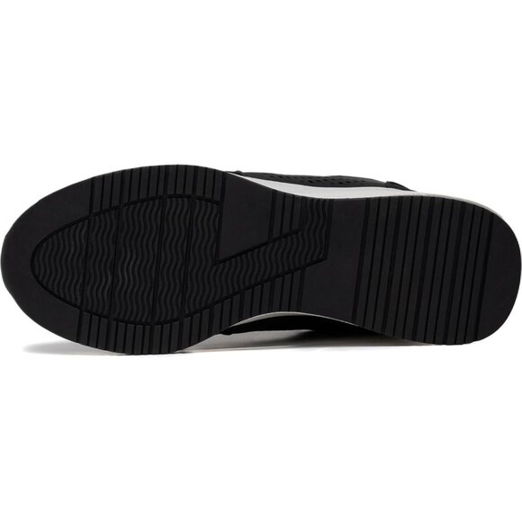 Cestfini Women Black Wedge High Heeld Lace Up Daily Wear Sneaker for Casual - Picture 4 of 7